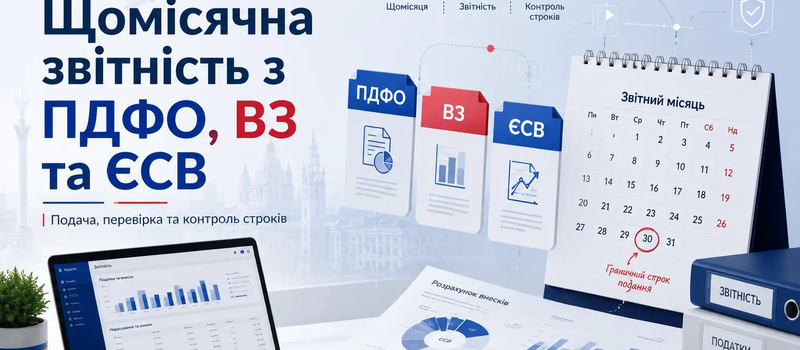 Щомісячна звітність із зарплатних податків: як правильно подати ПДФО, ВЗ та ЄСВ